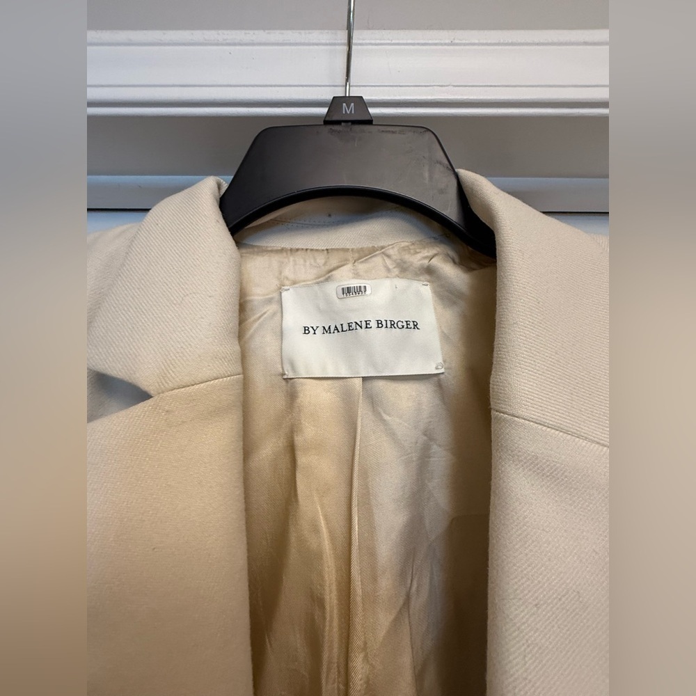 By Malene Birger Biena Woven Oversized Blazer Beige Size S $880 - Picture 3 of 9